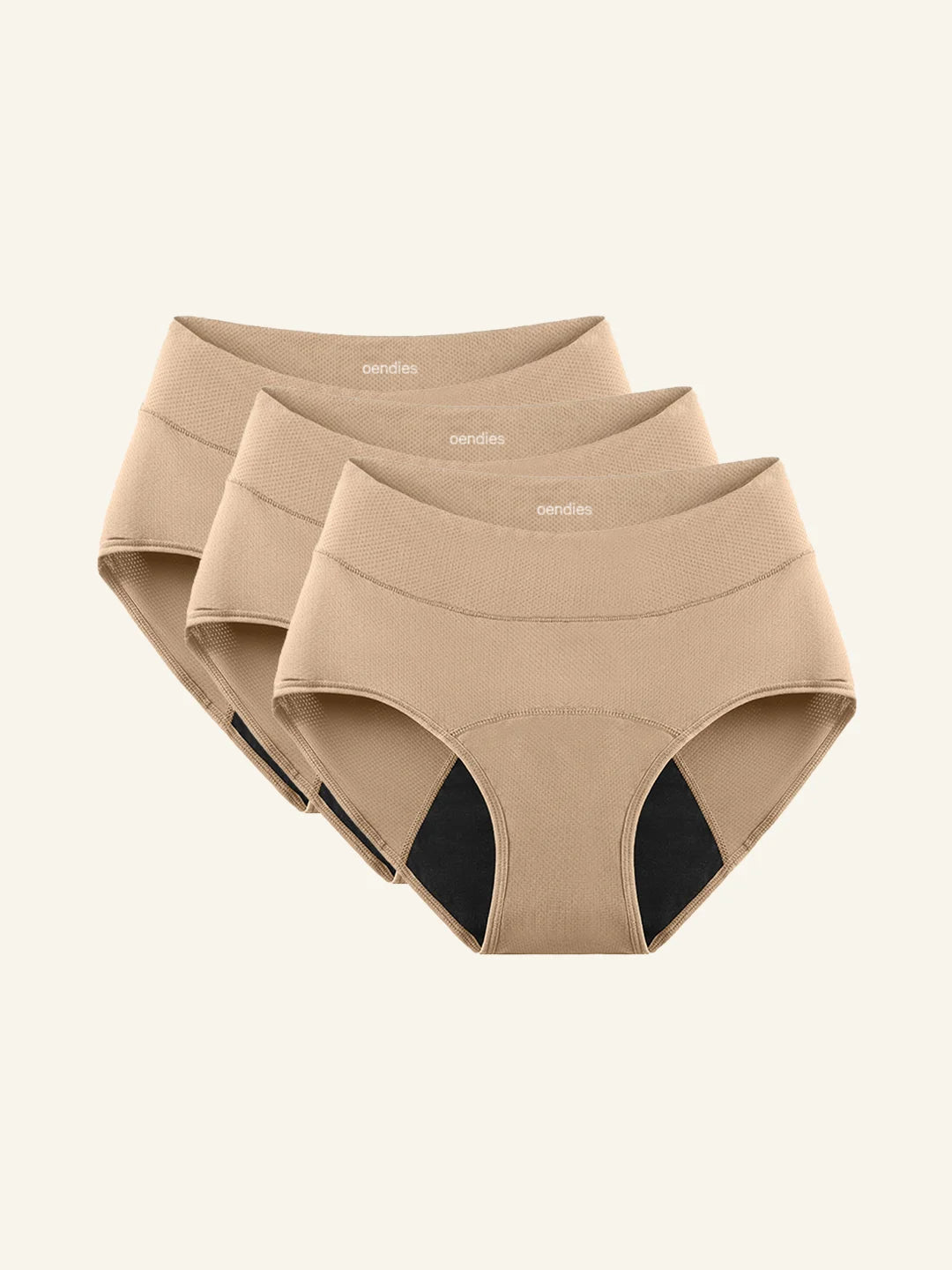 Huggster Brief | 3-pack | Kraftigt urinläckage | 100% läckagesäker, dag & natt | Apricot | menstrosor