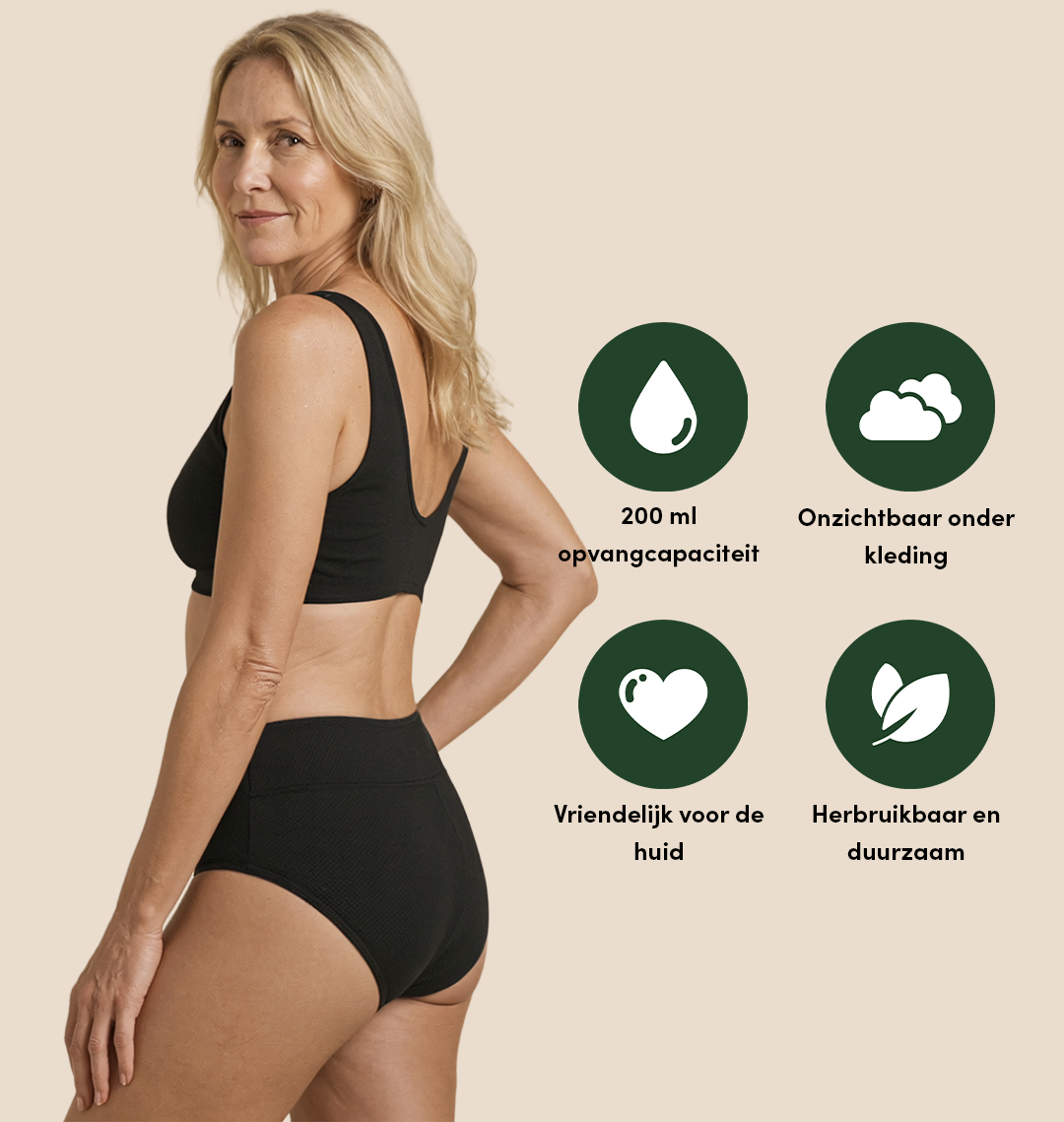 Classic Brief | Kraftigt urinläckage | 100% läckagesäker, dag & natt | Svart | inkontinenstrosor