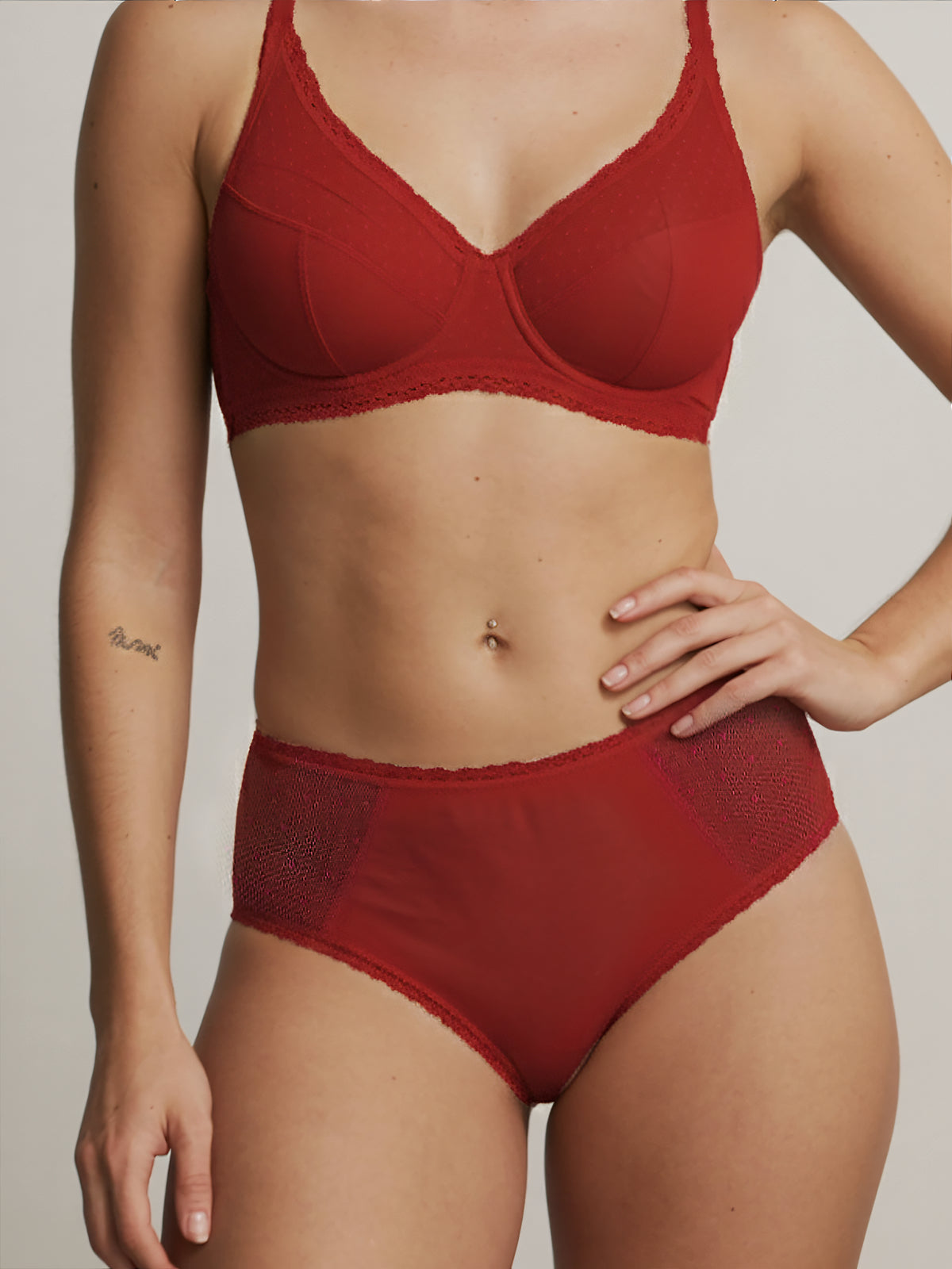 Everyday brief - Ekologisk bomull | 100% läckagesäker, dag & natt | Röd | menstrosor