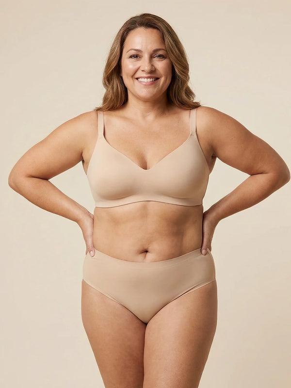 High Waist Brief | Kraftigt urinläckage | Ultramjuk & sömlös | 100% läckagesäker & Ekologisk bomull | Grön