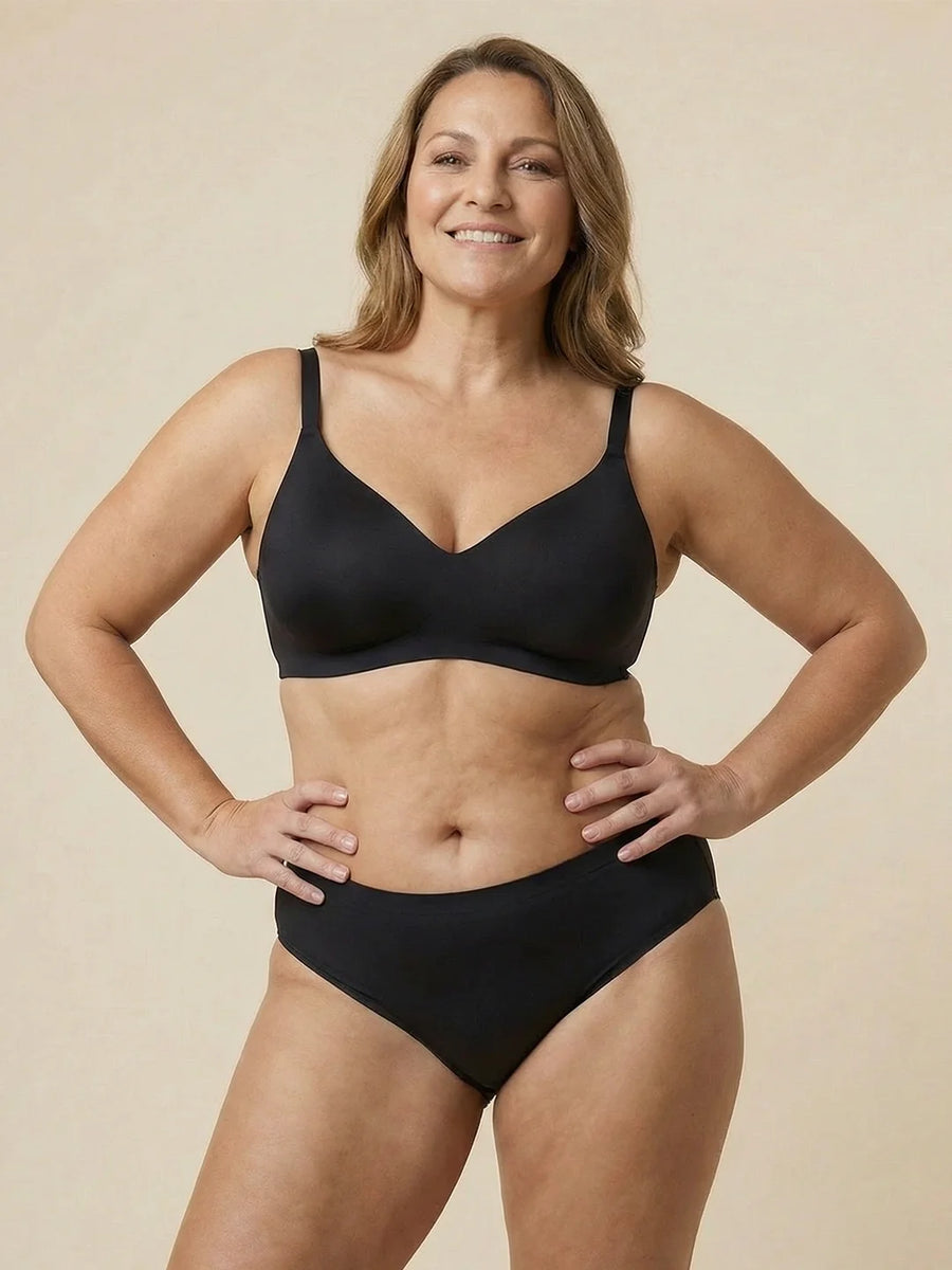 High Waist Brief | Kraftigt urinläckage | Ultramjuk & sömlös | 100% läckagesäker & Ekologisk bomull | Grön | menstrosor