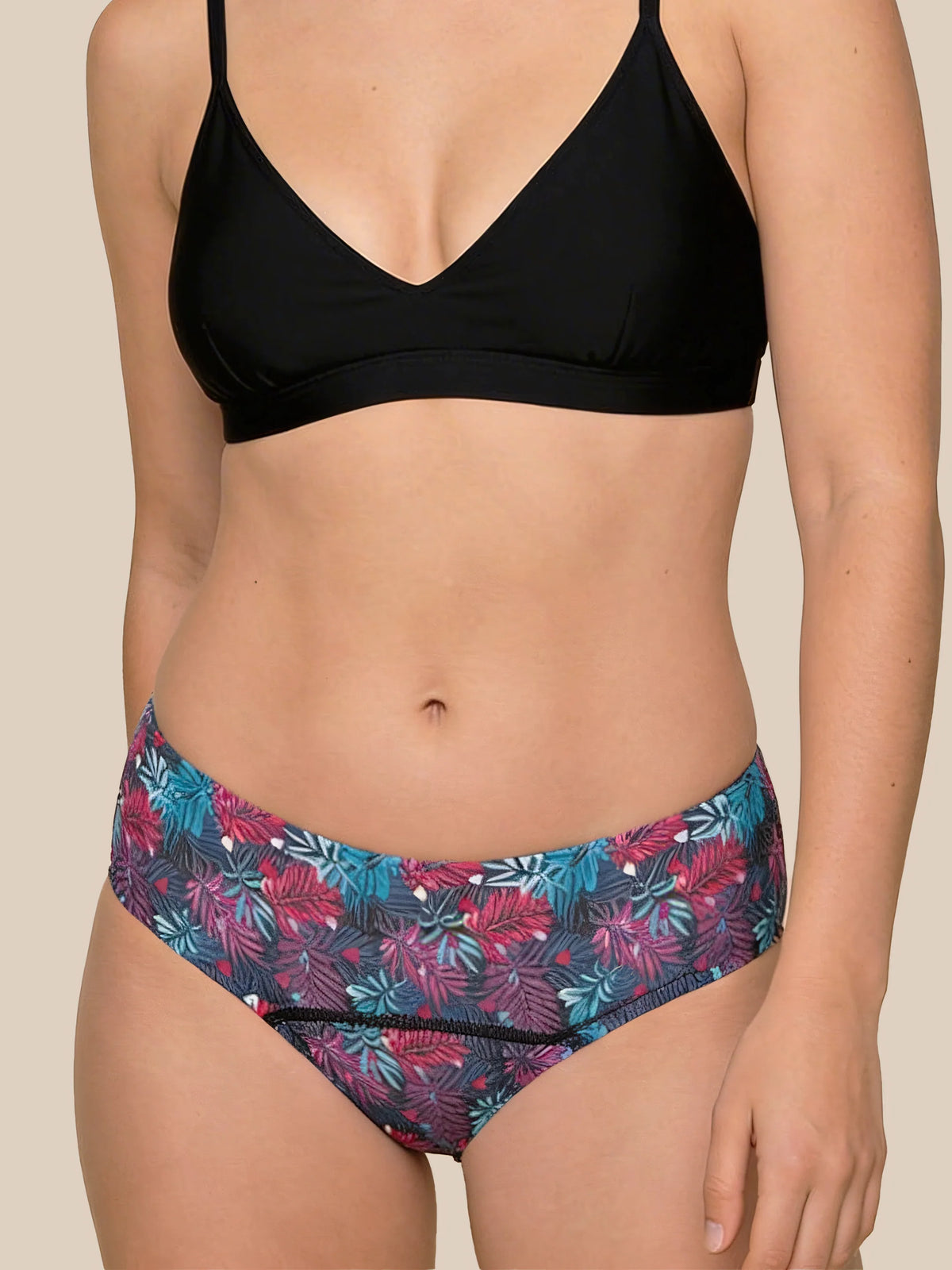 Menstruation Simning Letter Tonåringar | Extra intensiv | 100 % läcksäker | Blommig