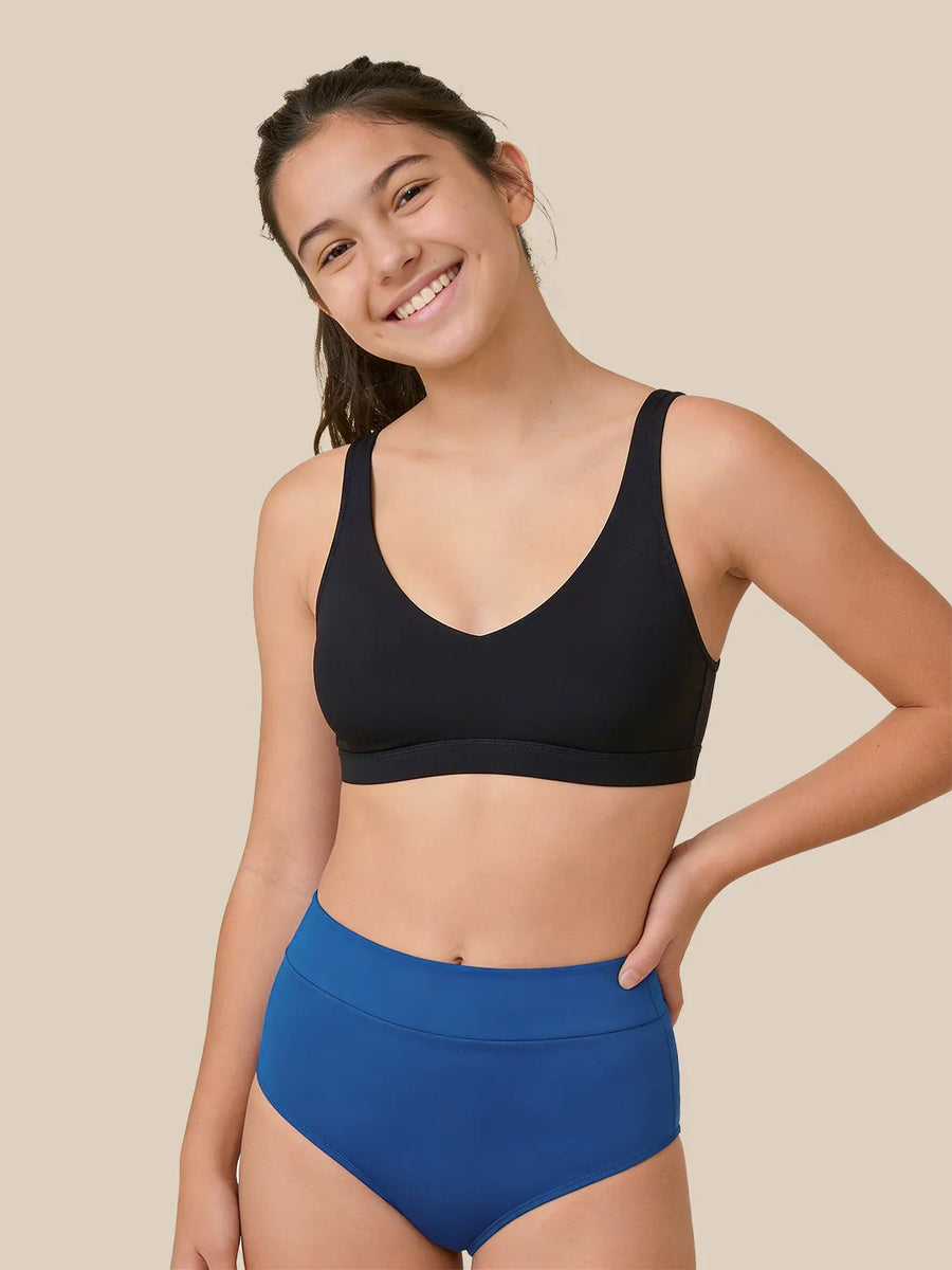 Menstruation Simning Letter Tonåringar | Extra intensiv | 100 % läcksäker | Blå