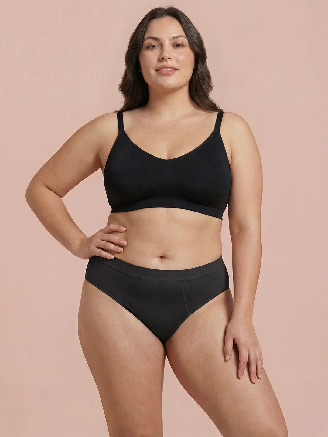 Invisible Hugger | 100% läckagesäker, dag & natt | Svart | menstrosor