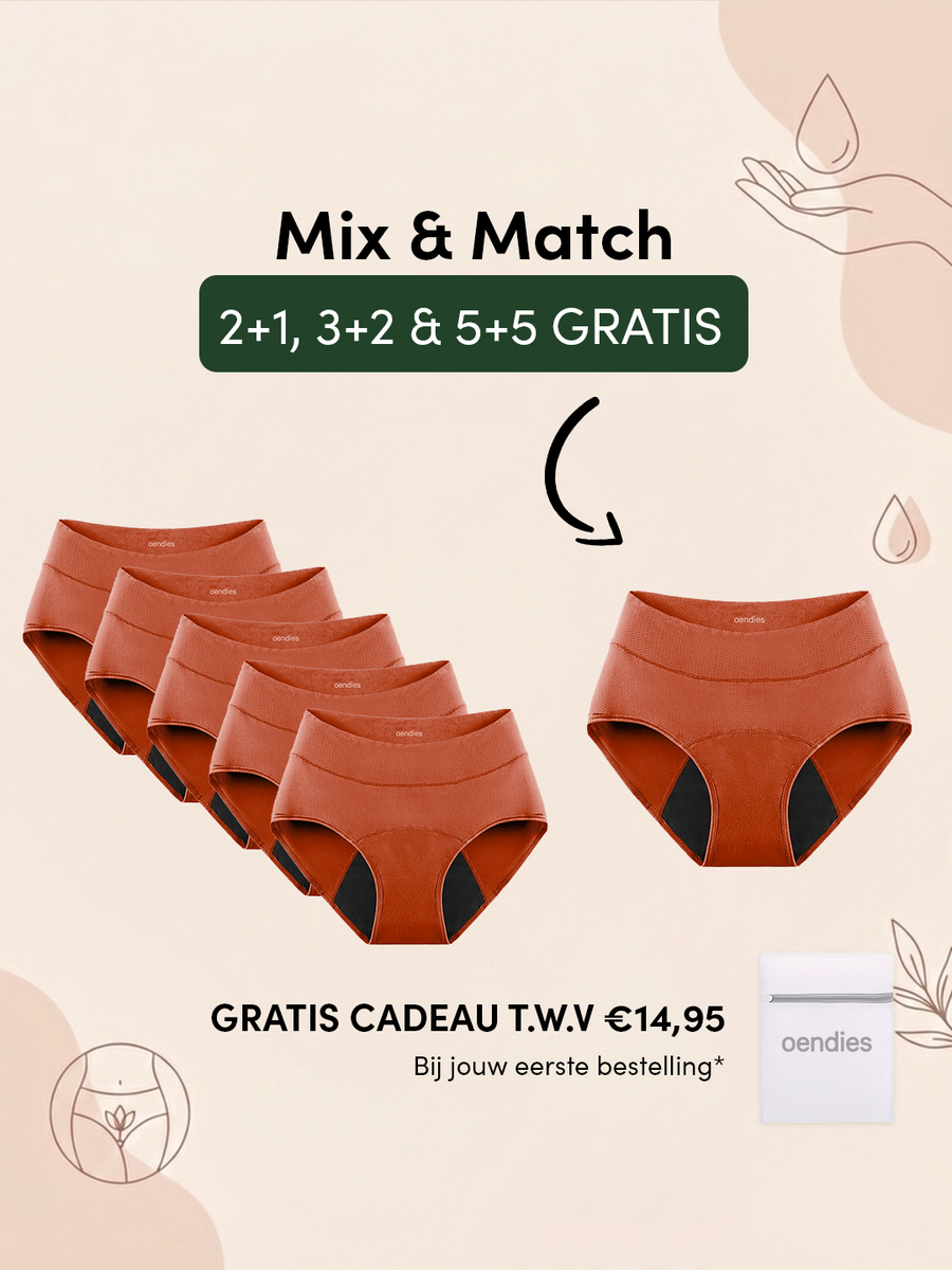 Huggster Brief | Paket med 10 | Kraftigt urinläckage | 100% läckagesäker, dag & natt | Orange | menstrosor