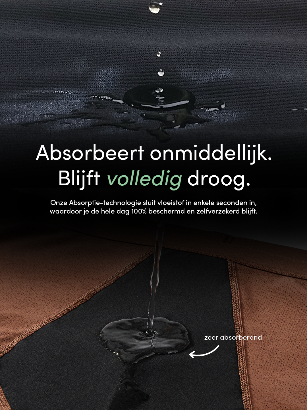 Huggster Brief | Paket med 10 | Kraftigt urinläckage | 100% läckagesäker, dag & natt | Brun | menstrosor