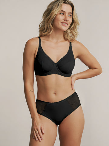 Everyday brief - Organisch katoen | 100% lekvrij, dag & nacht | Zwart