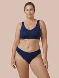 Naadloze Brazilian | Licht urineverlies | Ultra zacht & naadloos | 100% lekvrij & Organisch Katoen | Blauw