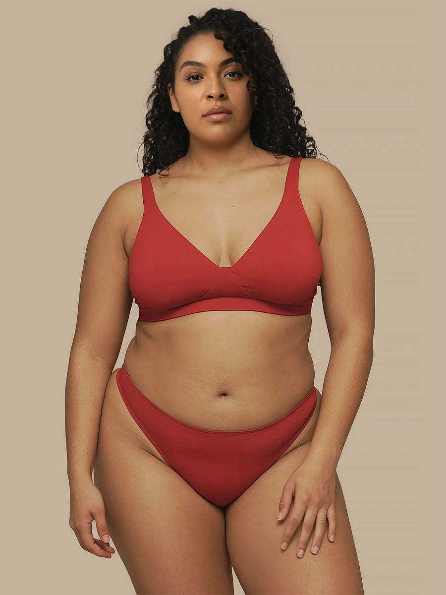 Naadloze Brazilian | Ultra zacht & naadloos | 100% lekvrij | Rood