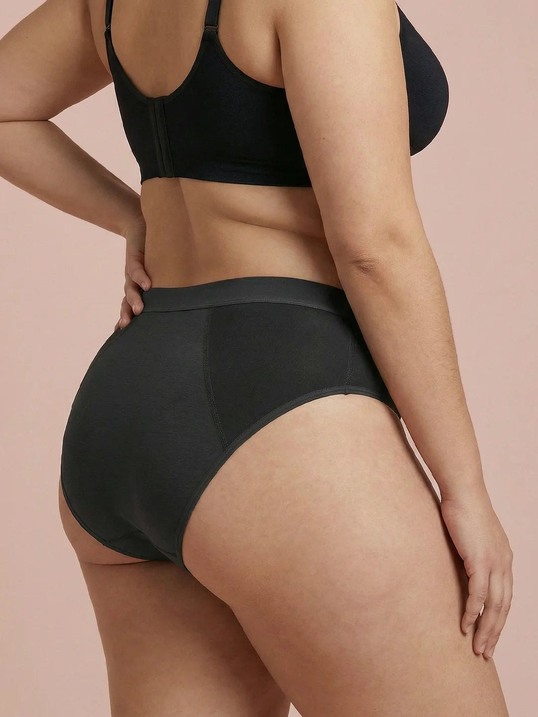 Invisible Hugger | 100% läckagesäker, dag & natt | Svart | menstrosor