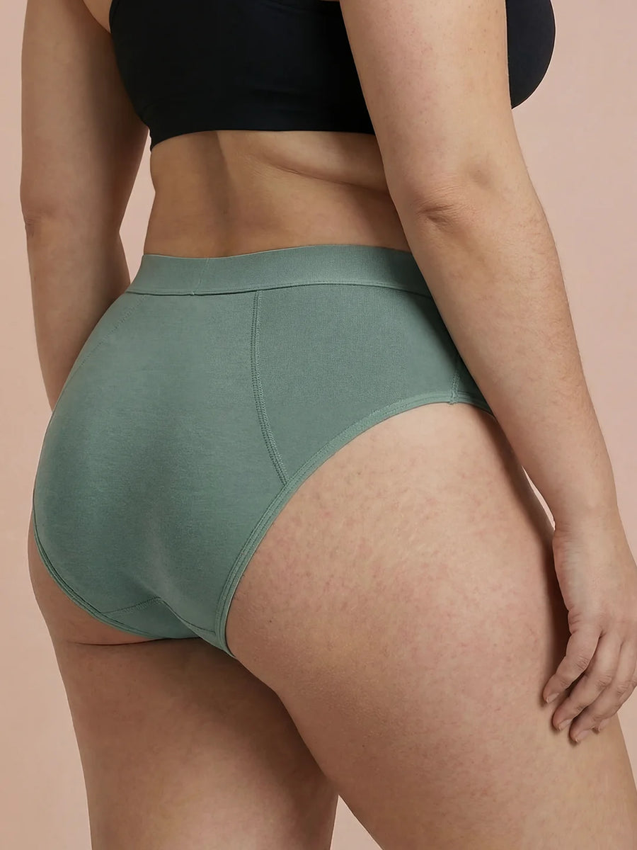 Invisible Hugger | 100% läckagesäker, dag & natt | Grön | menstrosor