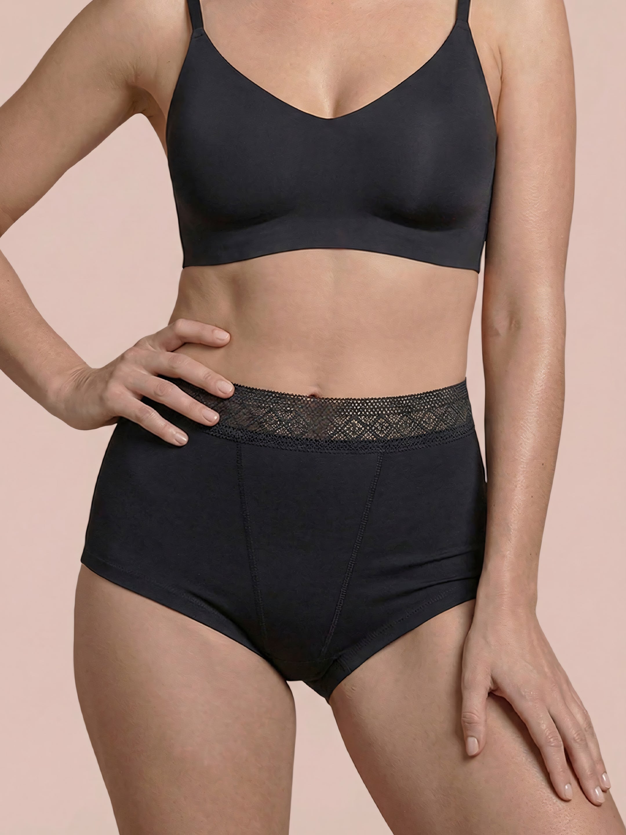 Boyfriend Brief 2.0 | 100% läckagesäker, dag & natt | Svart | menstrosor