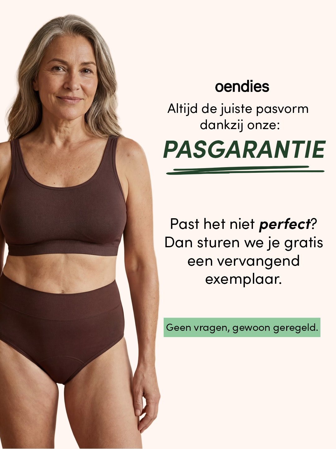 Huggster Brief | Bundel van 10 | Hevig Urineverlies | 100% lekvrij, dag & nacht | Donker Bruin
