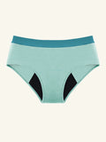 Menstruatie ondergoed mint, losse hipster brief in vooraanzicht tegen een lichte achtergrond