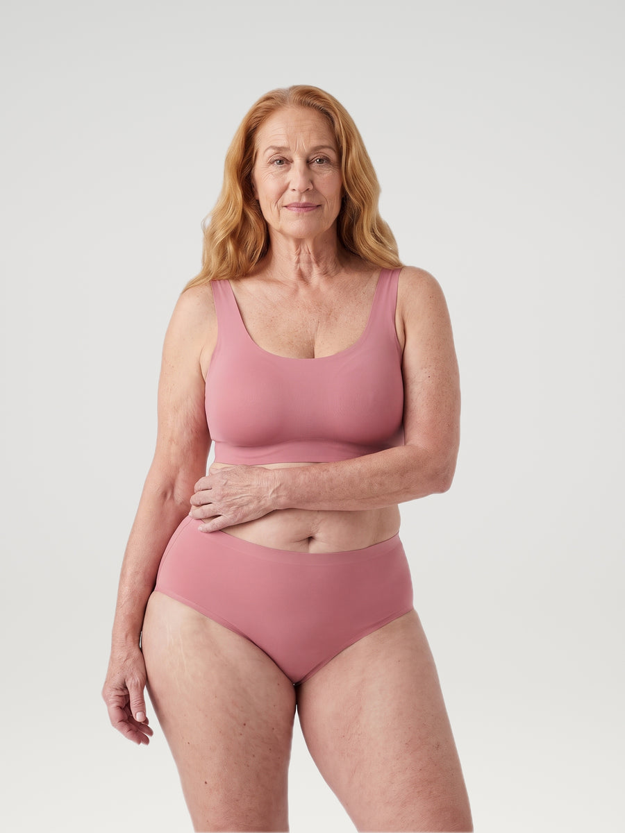High Waist Brief | 100% läckagesäker, dag & natt | Rosa | menstrosor